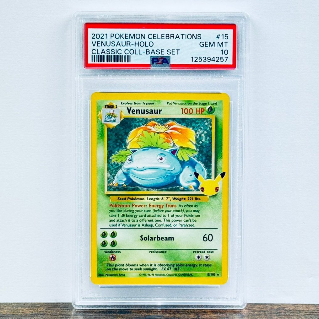 Pokémon Graded card - Venusaur Holo 15 - Pokémon - PSA 10 #1.0