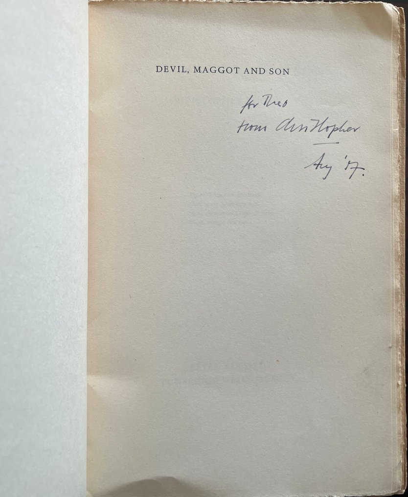 Christopher Logue - Devil, Maggot and Son Limited Edition (250 Copies) – Signed & Inscribed - 1956 #1.0