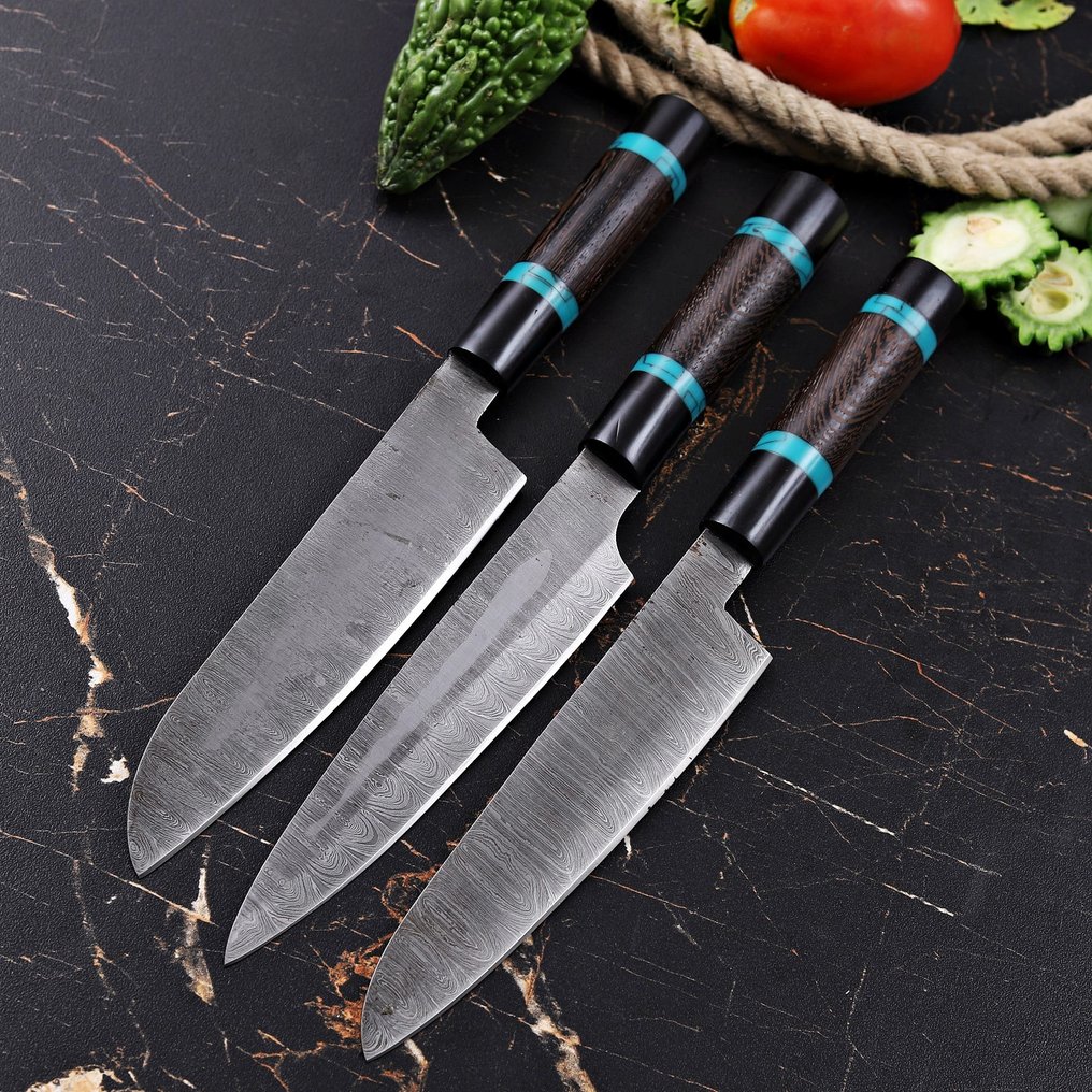 厨刀 - Chef's knife -  Japanese Style-PT-64 - 钢 - 葡萄牙 - 日本钢刀套装 #1.0