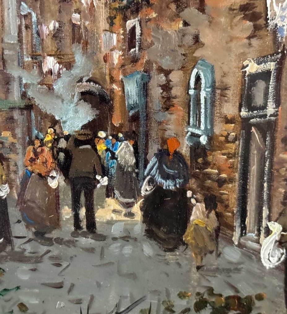 Ugo Mascolo (1948) - Strada napoletana con personaggi #4.3