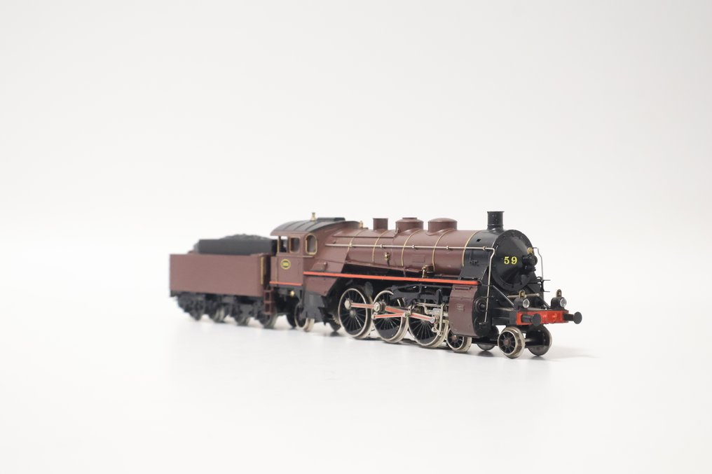 Märklin H0 - 3111 - Ατμομηχανή με όχημα μεταφοράς (1) - Τύπος 59 - NMBS #2.1