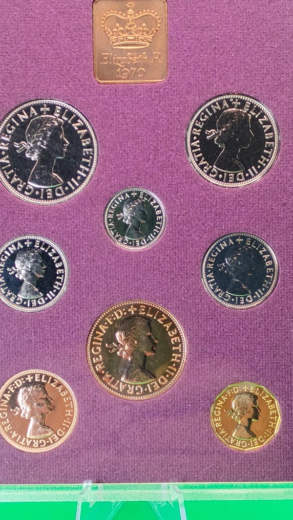 Royaume-Uni. Mint Set 1970 Queen Elizabeth II, Completo con gettone commemorativo. (Sans prix de réserve) #3.2