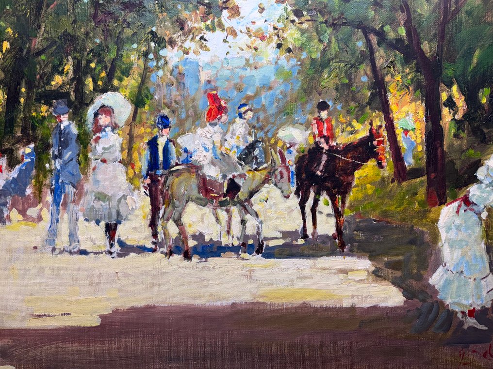 Scuola Italiana (XX), Firmato Belli - Passeggiata al Parco #2.1