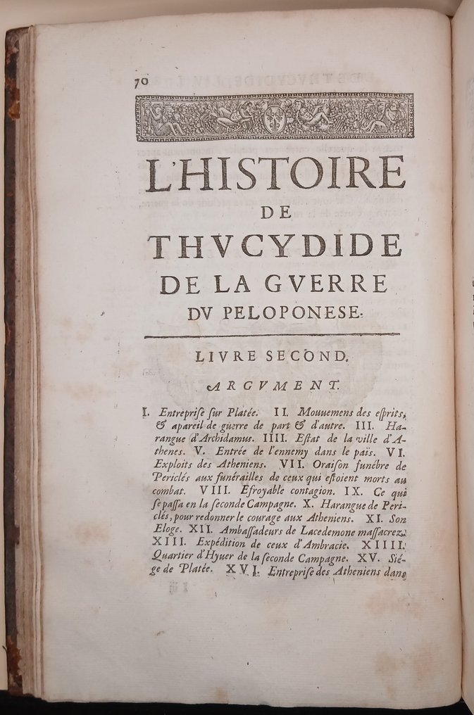 Thucydide / Xenophon / Traduction de N. Perrot d'Ablancourt - L’histoire de Thucydide, de la guerre du Péloponèse ; continuée par Xénophon - 1663 #3.2