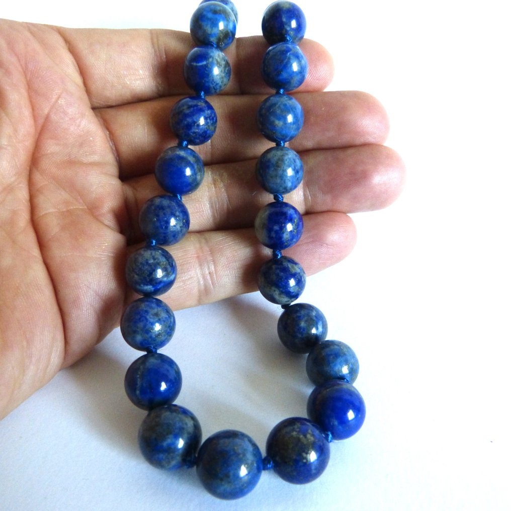 漂亮的阿富汗青金石项链 - 45 厘米- 101 g #4.3