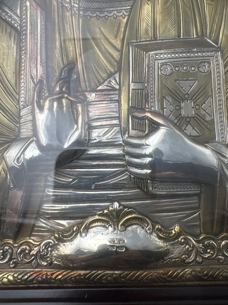 標誌 - 全能者基督 - 木, 銀, 玻璃 - 32 x 40 厘米 #4.3