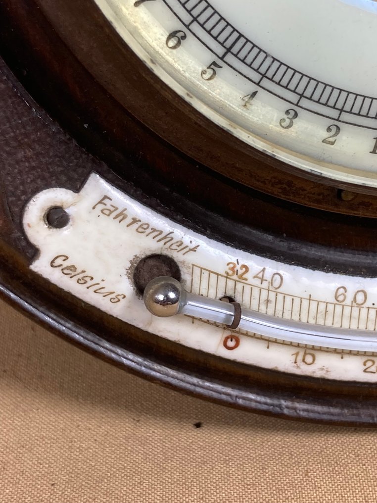 Aneroid barometer - Legno, Vetro, Rame - Metti il termometro. #3.2