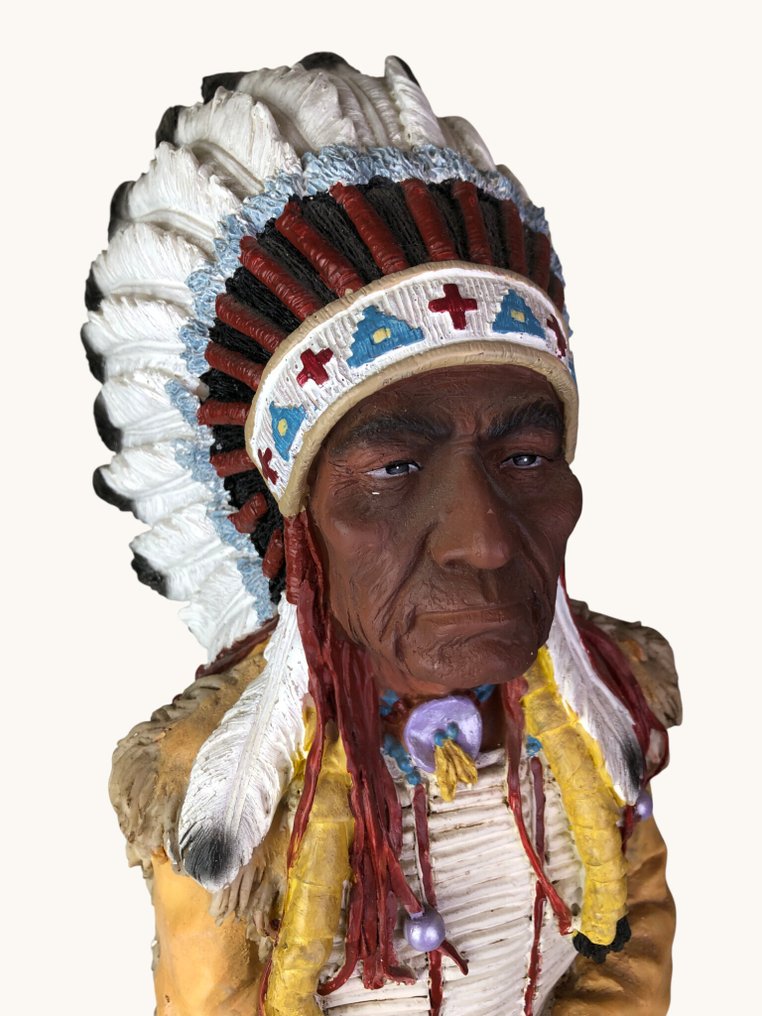 Statue, Indiaanse leider - 60 cm - Resin #1.0
