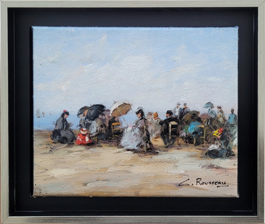 Camille Rousseau (1949) - Dimanche en Normandie ~ Plage de Deauville ~ III #1.0
