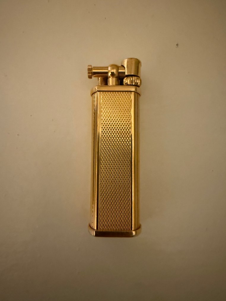 Dunhill - Accendino Rollagas VINTAGE DUNHILL UNIQUE SLIM - BARLEY - Ingen mindstepris - Lighter - Forgyldt #3.2