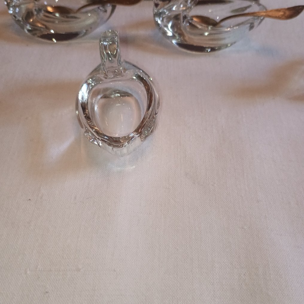 Saleiro e pimenteiro (6) - Cristal - Par de salerons. #4.3