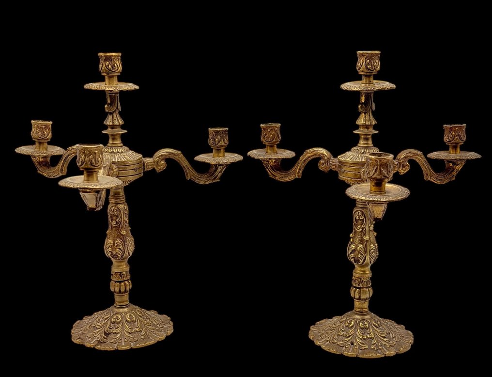 Candelabro (2) - Bronzo - Cuatro Brazos #1.0