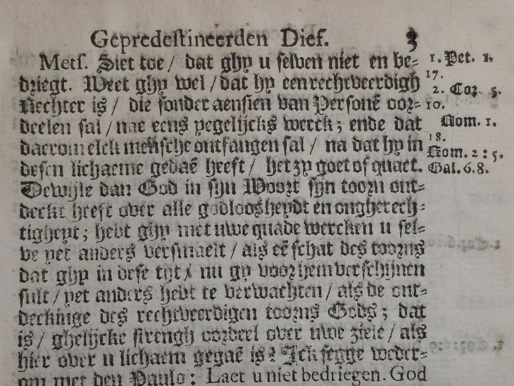 [remonstrantie] - Bekeeringe van den gepredestineerden Dief - 1760 #2.1