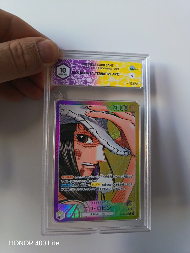 萬代 - 2 Graded card - One Piece - Nico Robin e Hody Jones 壓膜, 異畫 - Graad 10 #1.0