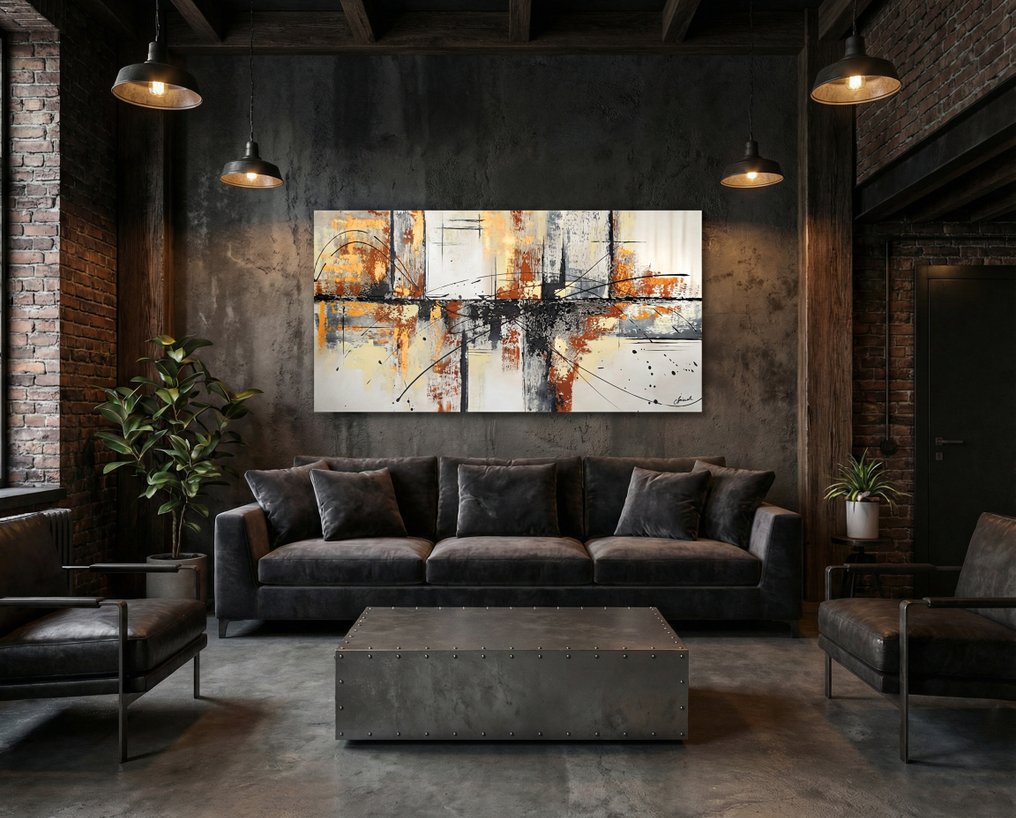 Monika Spiewak - Abstract - Oil Painting Stretched On The Frame - XXL - Ready To Hang - 1/1 Unique Piece #1.0