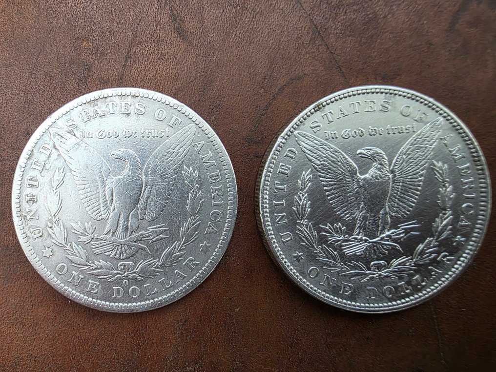 Stati Uniti. 2 x Morgan Dollar: 1881-O & 1883  (Senza prezzo di riserva) #1.0