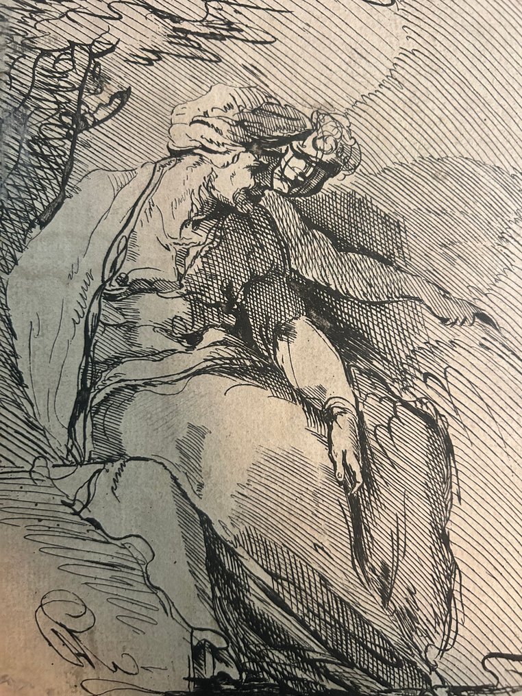 Anne-Claude-Philippe de Caylus (1692–1765) after Michelangelo - Sibylle with a Genius under a Tree #2.1