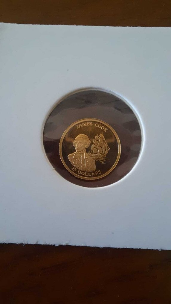 Libéria. 25 Dollars 2001 James Cook  (Sem preço de reserva) #2.1