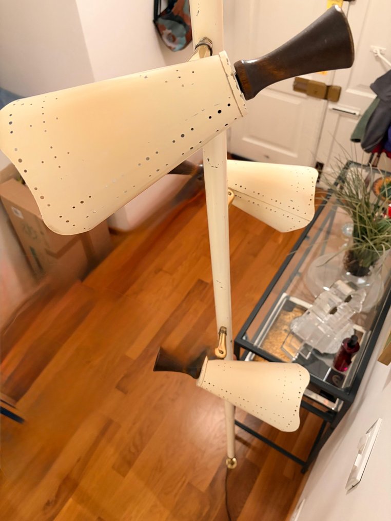 Lampa wisząca - Metal, Mosiądz - pole tension lamp #1.0