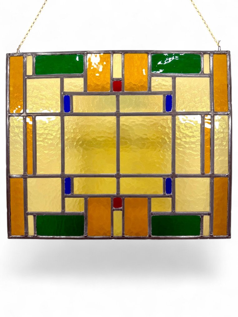 艺术装饰 彩色玻璃窗 - 44x52,5cm/ 2,35Kg - 1900-1910  #1.0