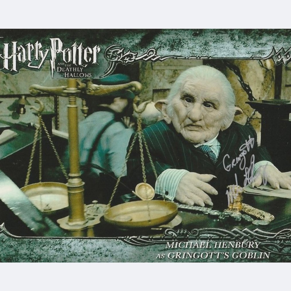 Harry Potter - Signed by Michael Henbury (Gringotts Goblin) #1.0