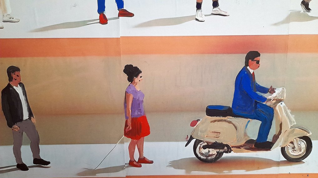 Giorgio Stocco - People walking 62- opera unica #3.2