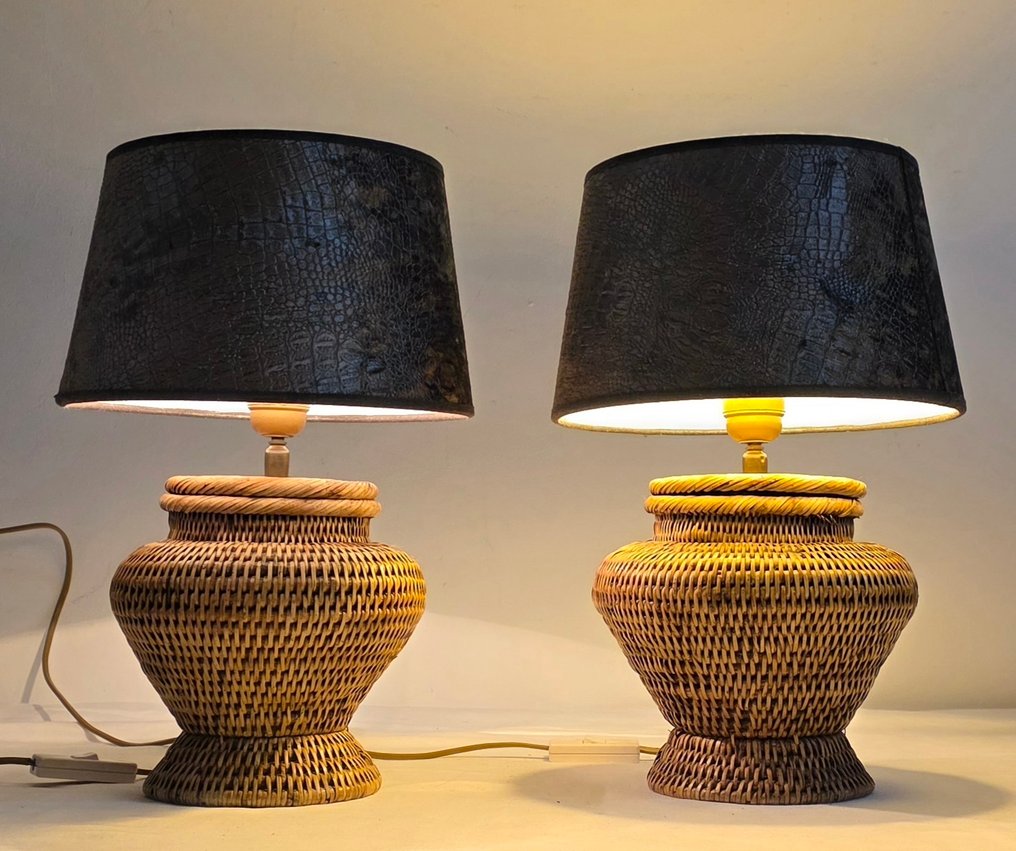 Lampă  de masă (2) - Rattan #2.1