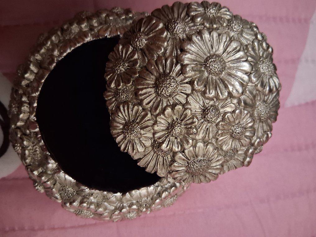 棺材 - 层压银 - 雏菊首饰盒 #2.1