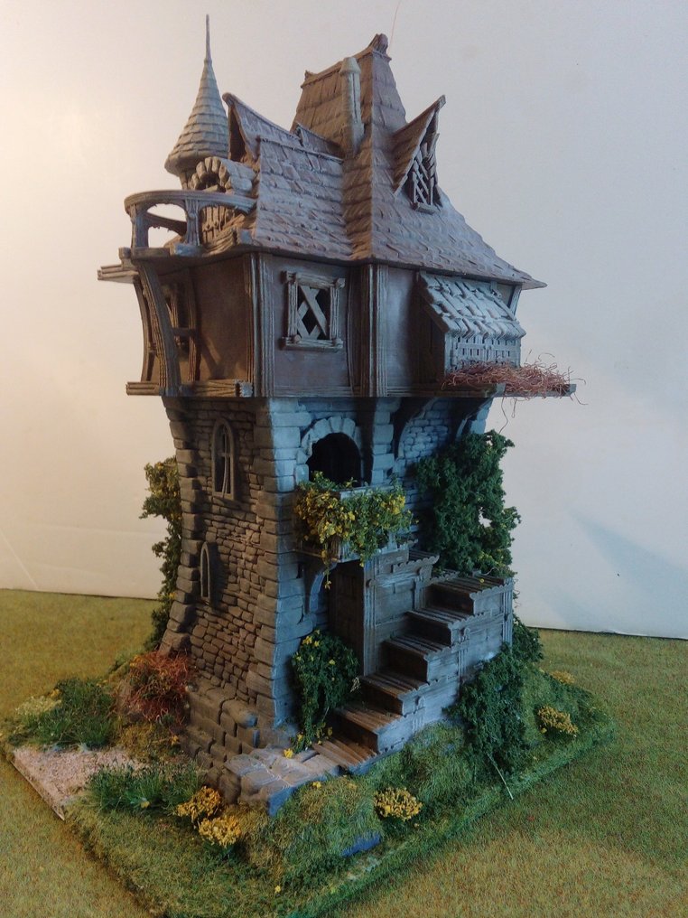 LS Scenery- war games H0 - 模型火車風景 (1) - 古老的城堡，手工绘制-上蜡处理 #1.0