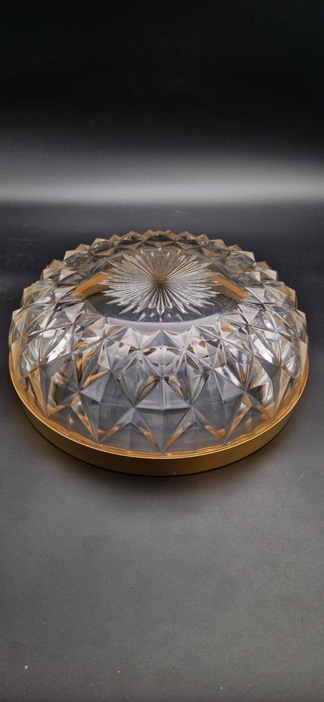 Val Saint Lambert - Bowl - Hand-cut - Crystal - With Gilt Rim #3.2