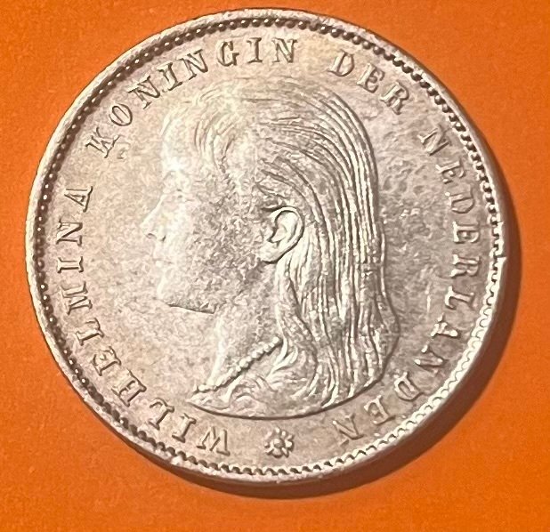 Netherlands. Wilhelmina. 25 Cents 1897  (No reserve price) #2.1