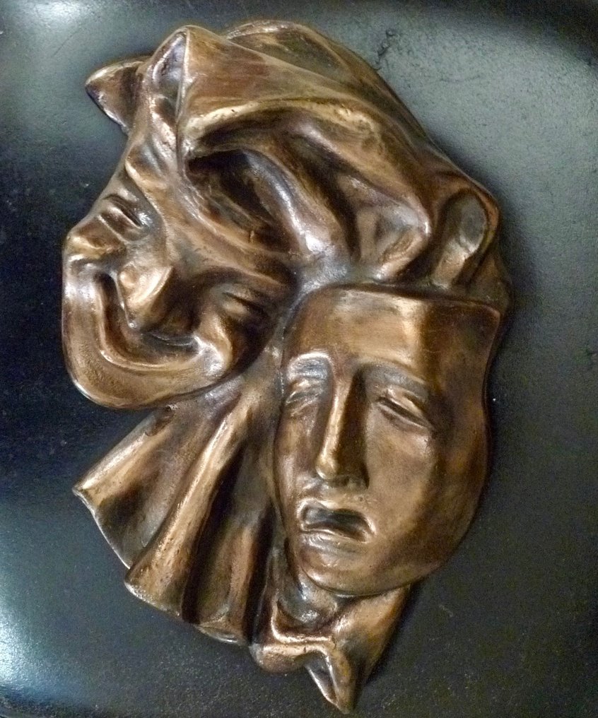 Patsas, De lach en de traan - 29 cm - Pronssi #3.2