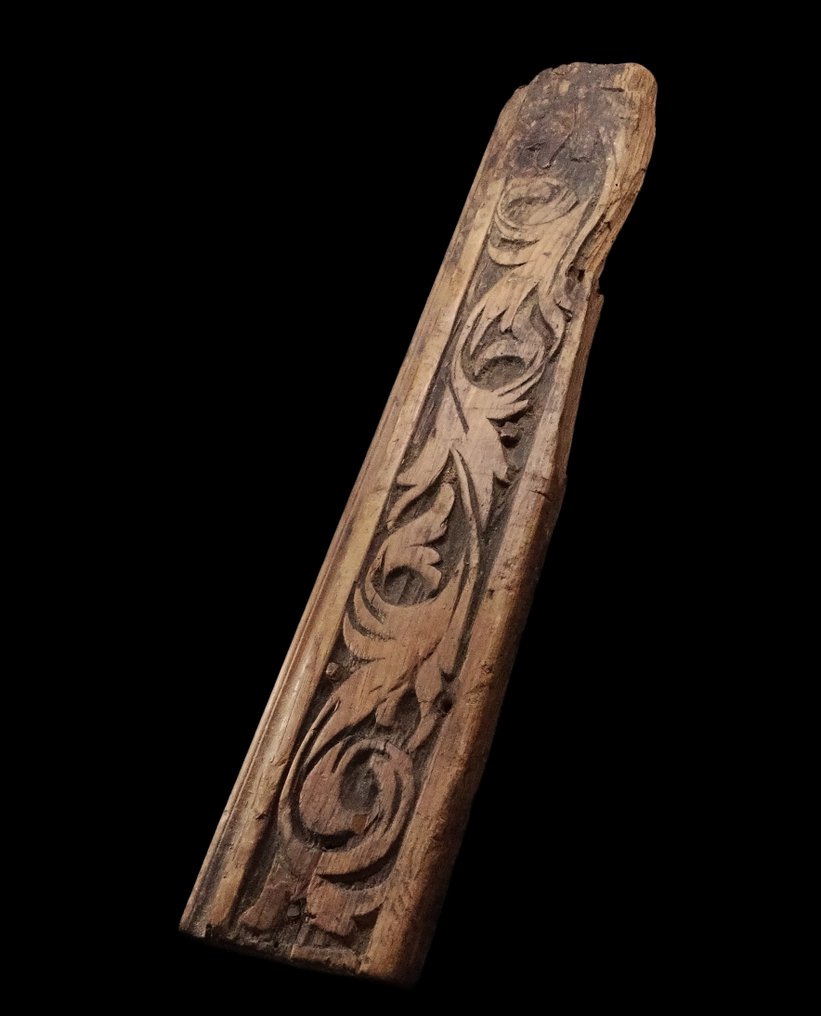 中世纪 哥特式木雕板 - 藤蔓装饰 - 公元1400年  (没有保留价) #1.0