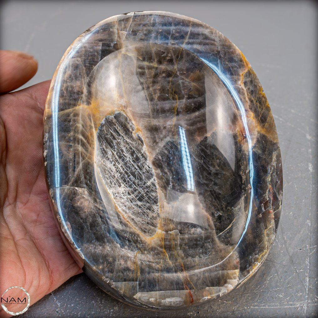 Cálice exclusivo de pedra da lua natural de Madagascar- 814.87 g #1.0