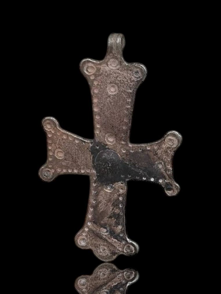 Βυζαντινή μεγάλο ασημένιο σταυρό amulet  (χωρίς τιμή ασφαλείας) #1.0