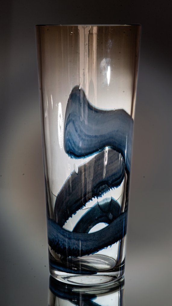 Glasfachschule Zwiesel - Maljakko -  Taiteellinen maljakko (XL) - signoitu - korkeus 34 cm / 2,15 kg - Kristalli #1.0