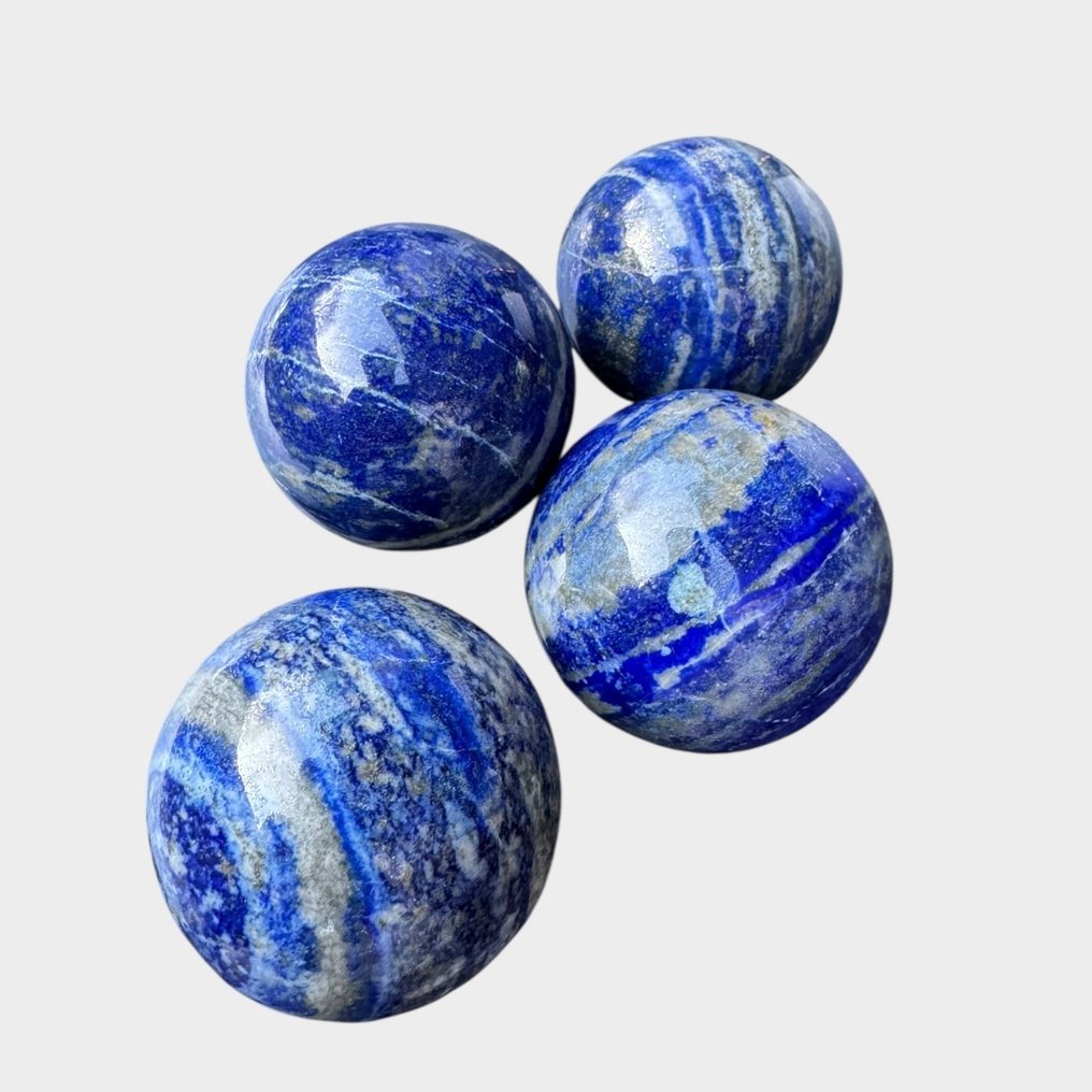 Lapislazuli rar cu pyrit de aur de înaltă calitate. Sferă- 840 g - (4) #2.1