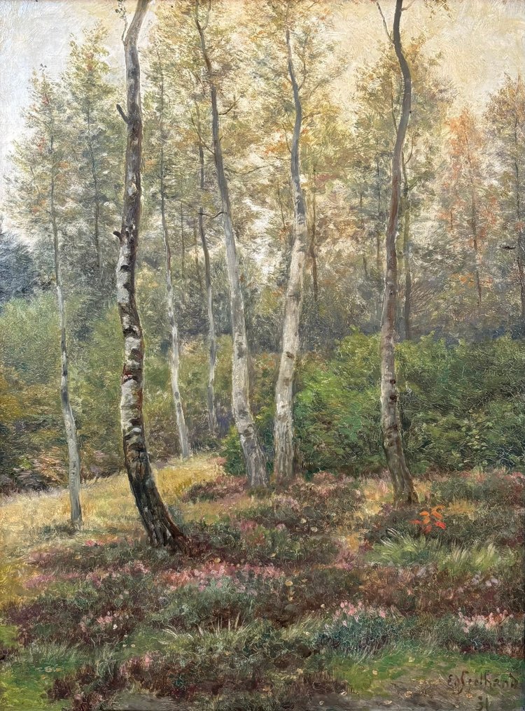 Edouard Geelhand (1853 - 1938) - Boszicht #3.2