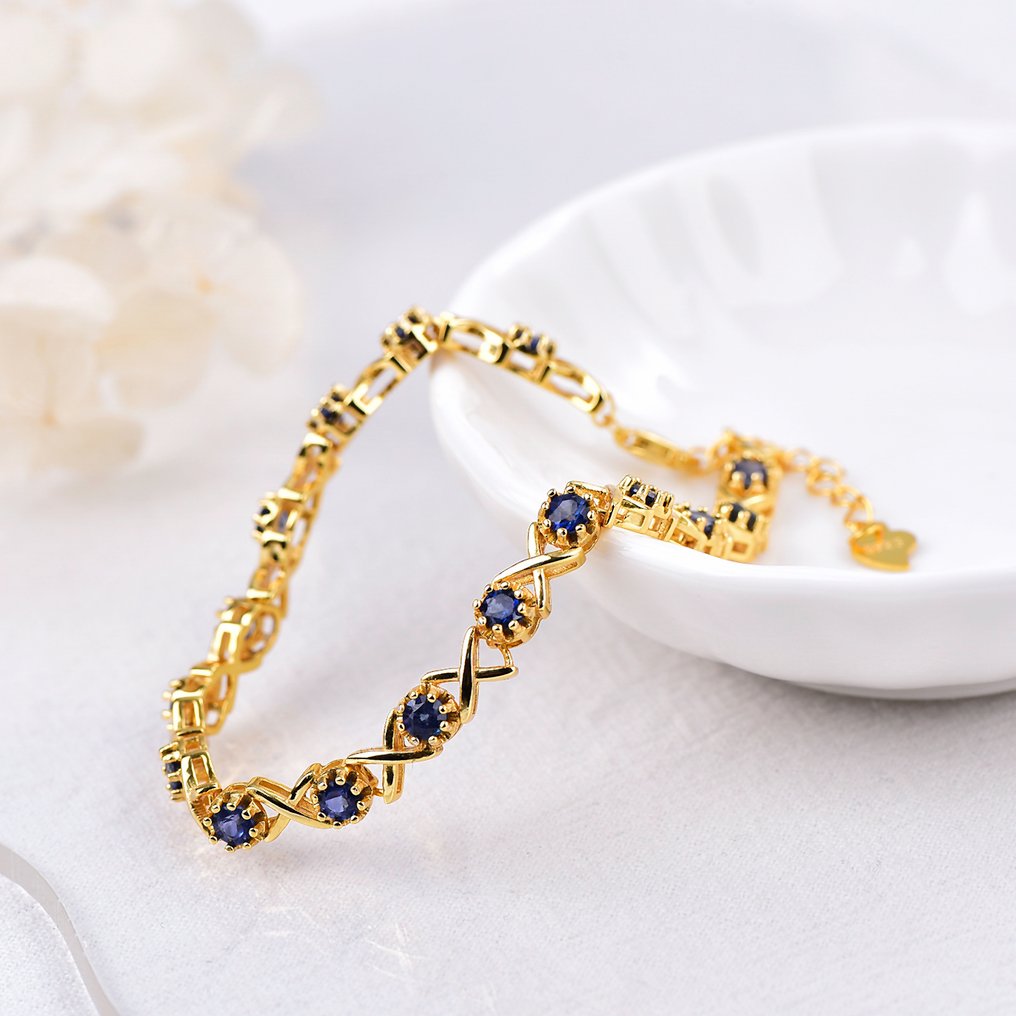 Sans prix de réserve - Bracelet Argent - Sapphire - Certifié #1.0