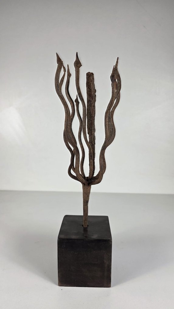 Πρωτόγονo νόμισμα με λουλούδι από σιδεράκι. - Mumuyé - Νιγηρία (χωρίς τιμή ασφαλείας) #1.0