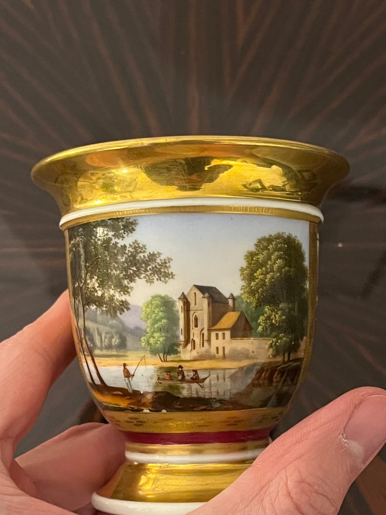 杯子 - 瓷, 金 - 茉莉花茶 #3.2