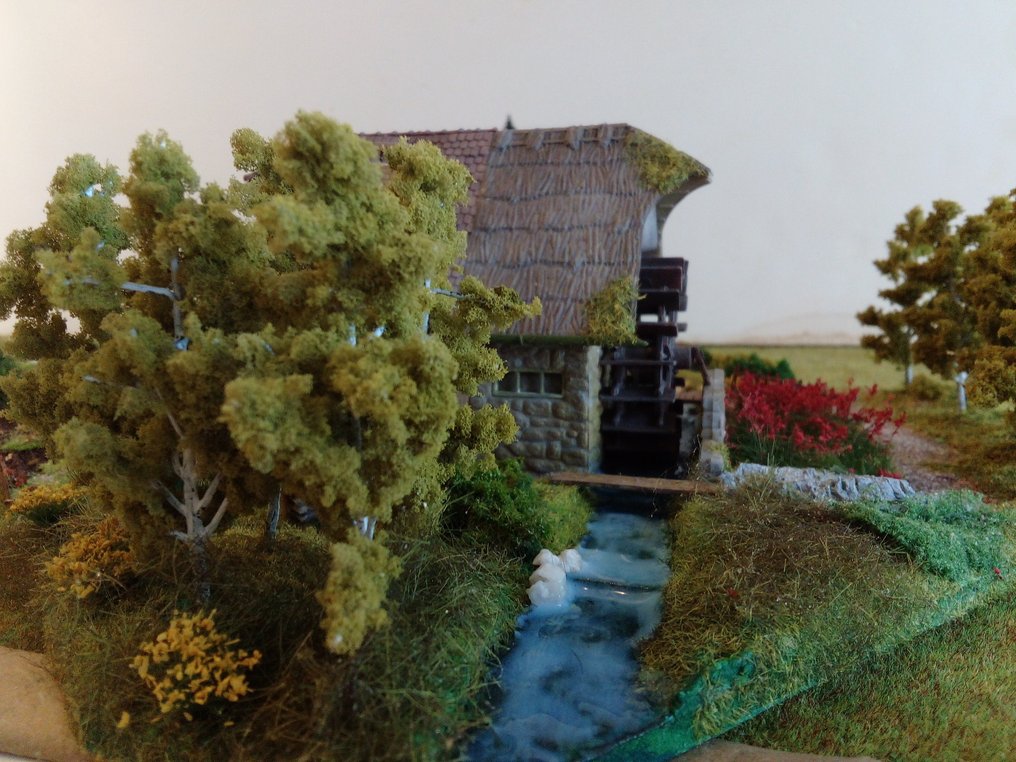 Faller, Heki, Noch, Preiser H0 - 模型火車風景 (48) - 水车，池塘，田埂地及众多细节，手工绘制，带有古色古香的镀层。 #2.1