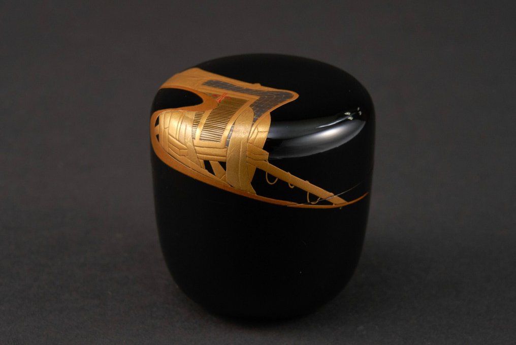 Natsume - Ox Cart Maki-e Tea Caddy by Koetsu (幸悦) with Original Box #1.0