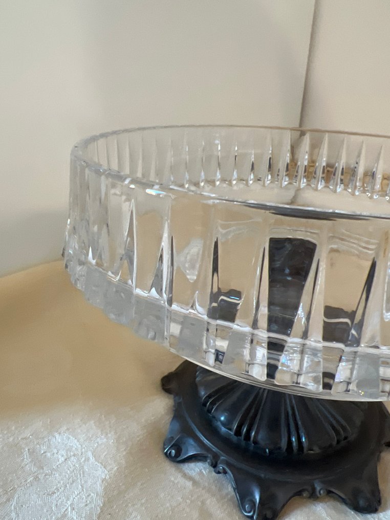 Centrepiece  - Crystal, Peltro - Crystal base in pewter #3.2