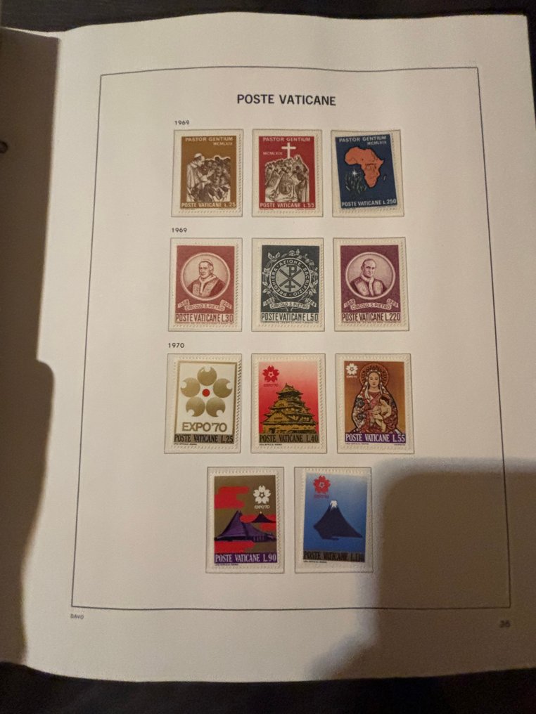 Βατικανό 1969 - Συλλογή Βατικανού σε άλμπουμ DAVO με εξώφυλλο. #1.0