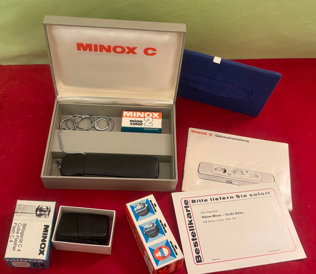 Minox C - neues Set mit Film und Blitz, noch unbenutzt in der Verpackung! Φωτογραφική μηχανή υπομινιατούρας #3.2
