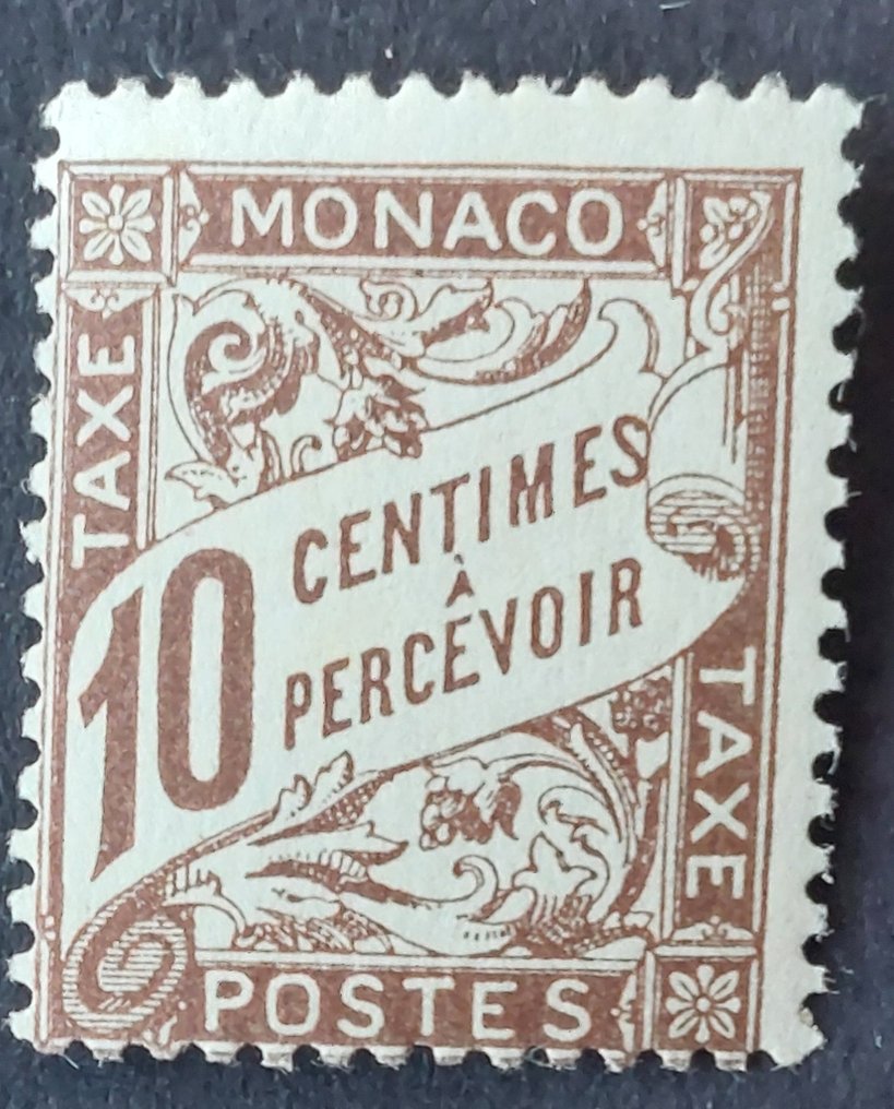 摩納哥 1905/09 - 税10欧分，全新棕色 - Yvert Taxe 4 #1.0