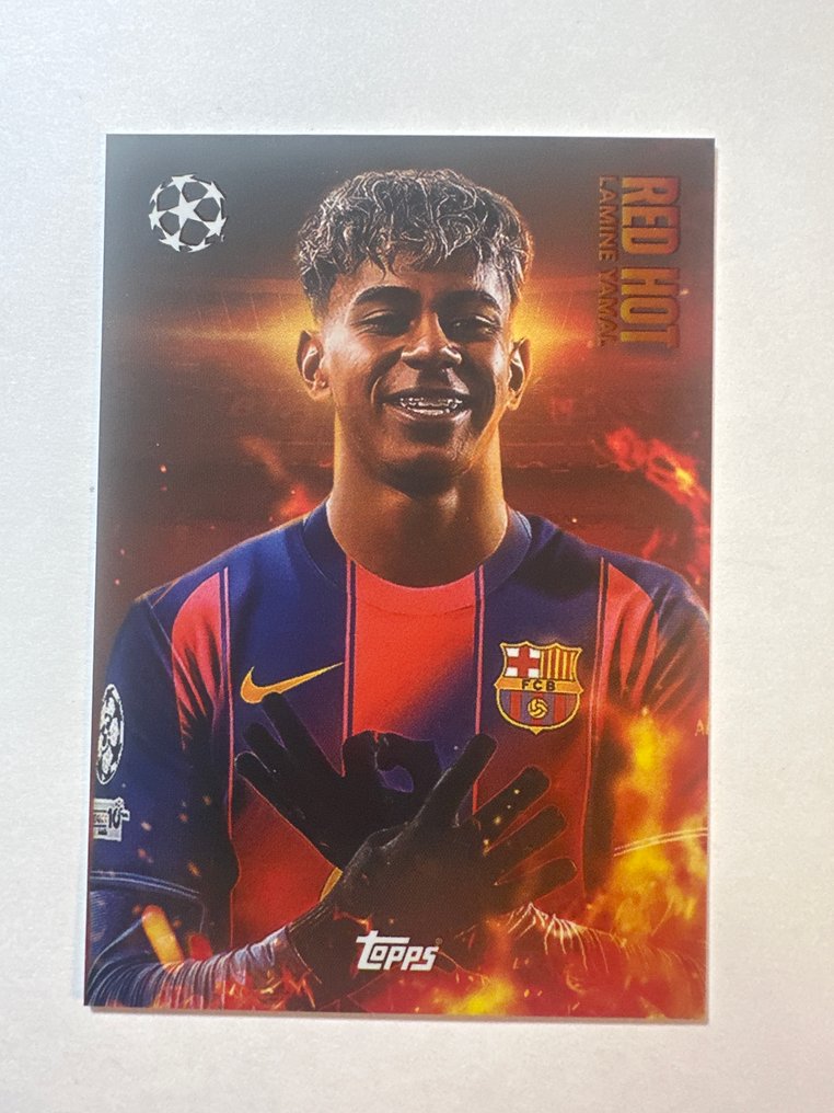 2025/26 Topps Match Attax Lamine Yamal RH-LY Begränsad upplaga, Red Hot - 1 Card - Utmärkt (EX) #1.0
