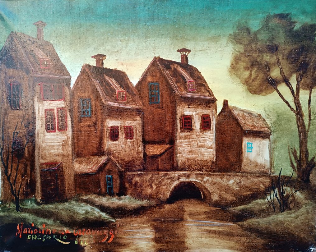 Mariolino da Caravaggio (1923-1992) - Paesaggio #1.0