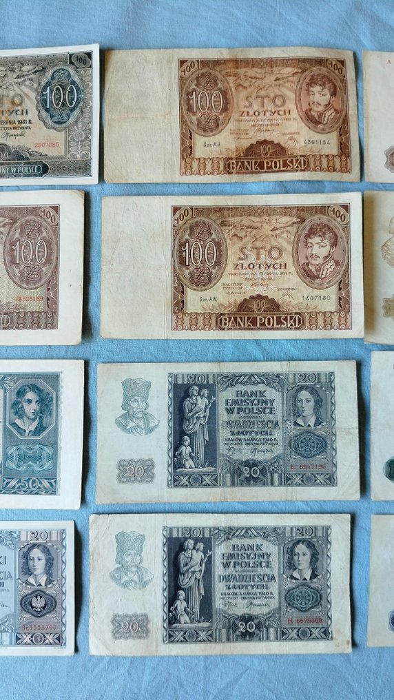 Poland. - 12 Banknotes - Various Dates  (No reserve price) #2.1